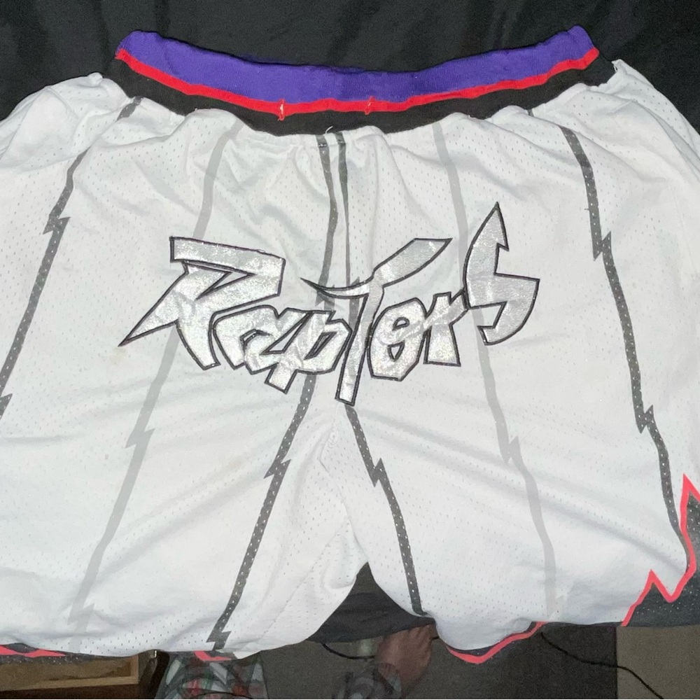 Just Don Raptors White Basketball Shorts